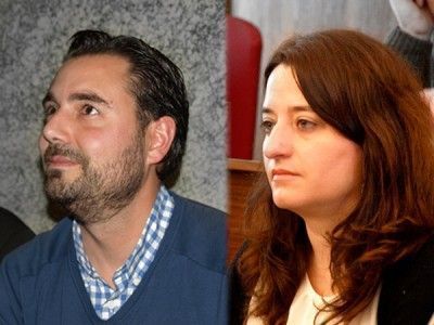 Los dos precandidatos a liderar al PSOE en las municipales, Daniel de la Rosa y Esther Peñalba. GIT